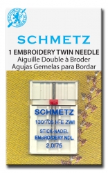 Twin Embroidery 2mm - 75/11